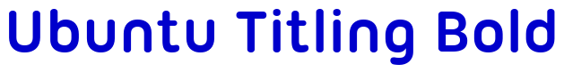 Ubuntu Titling Bold шрифт